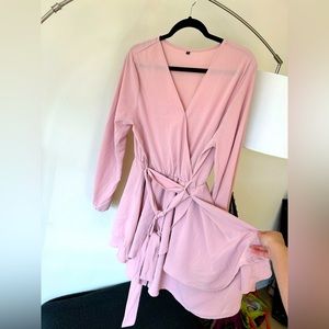 Pink Long Sleeve Dress